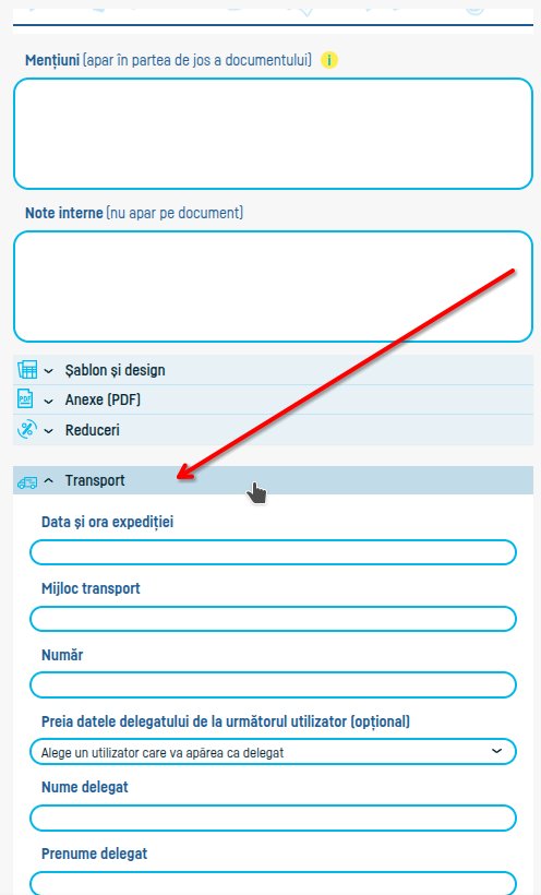 Cum adaug un aviz de însoțire a mărfii? - pasul 11